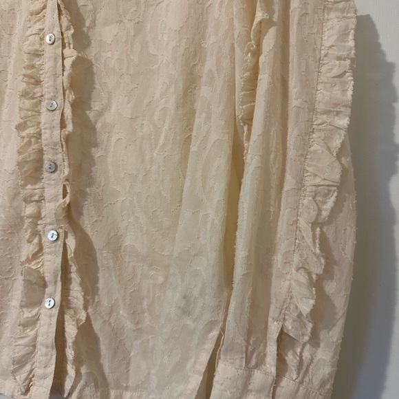 Cleobella Freya Button Down Embroidered Blouse Cream Small Womens - Picture 7 of 15